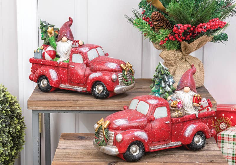 Christmas Gnome Truck W/Lights