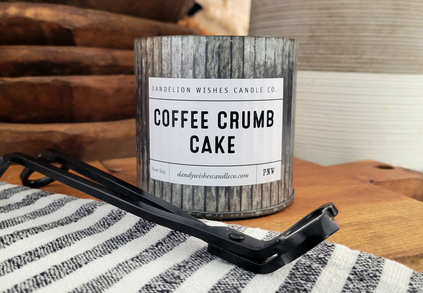 12 oz. Rustic Galvanized Tin Candle: Caramel Tobacco