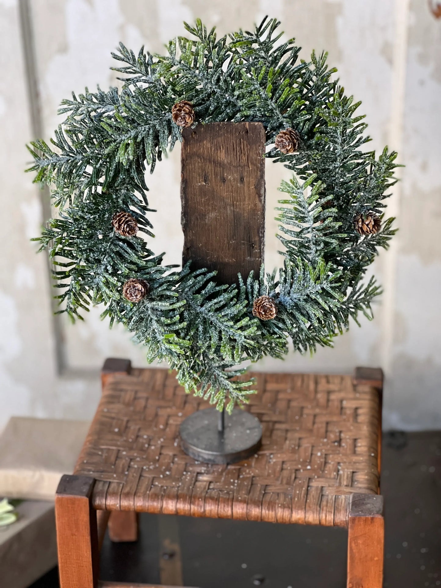 Snowshoe Hemlock Candle Ring | 13" Christmas Holiday Home