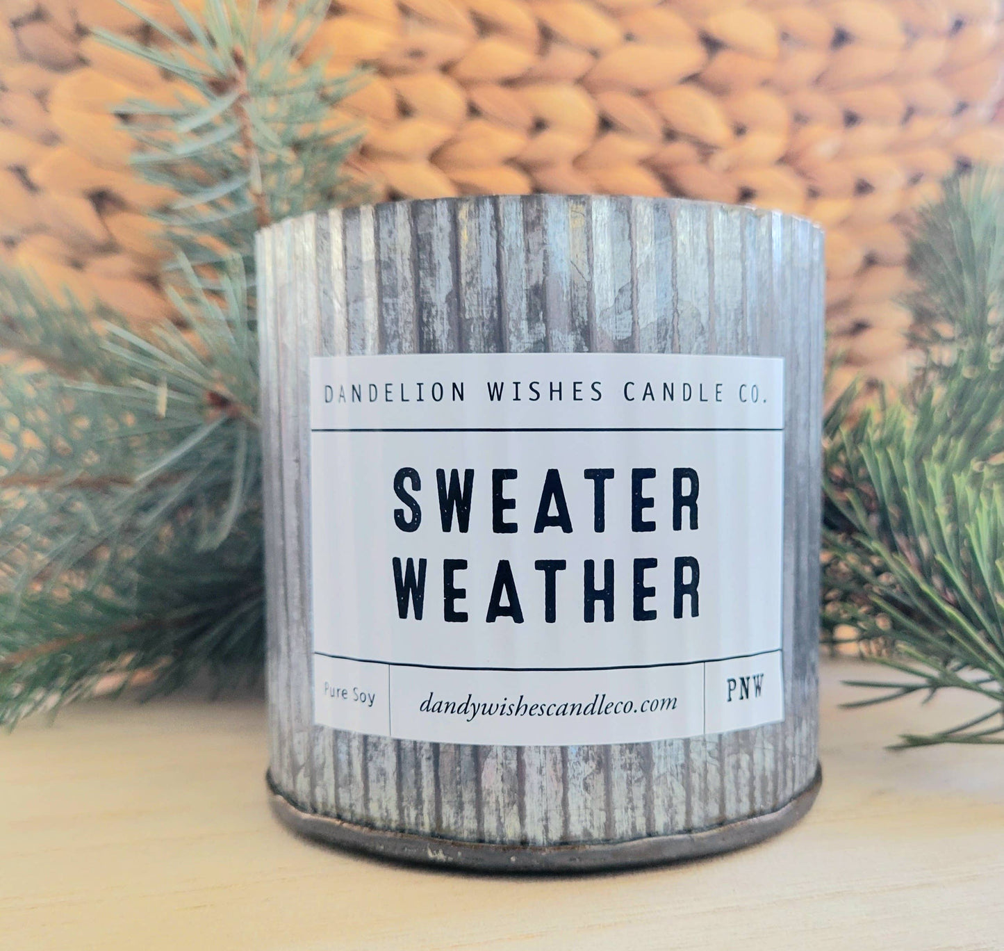 12 oz. Rustic Galvanized Tin: Sweater Weather