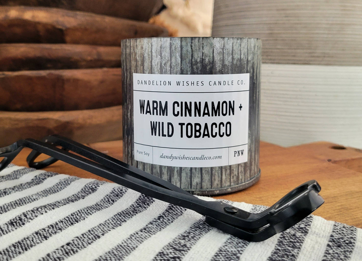 12 oz. Rustic Galvanized Tin Candle: Caramel Tobacco