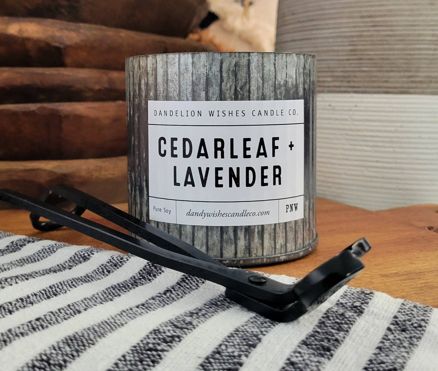 12 oz. Rustic Galvanized Tin Candle: Caramel Tobacco