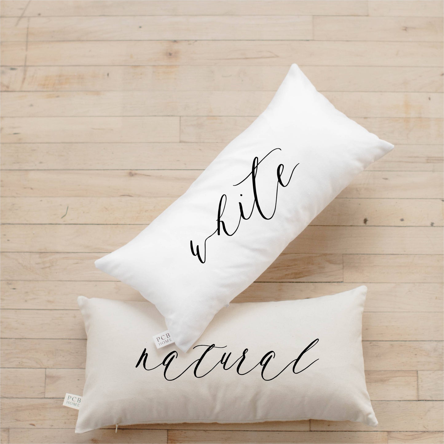 Merry and Bright Lumbar Pillow: Natural / Faux-Down
