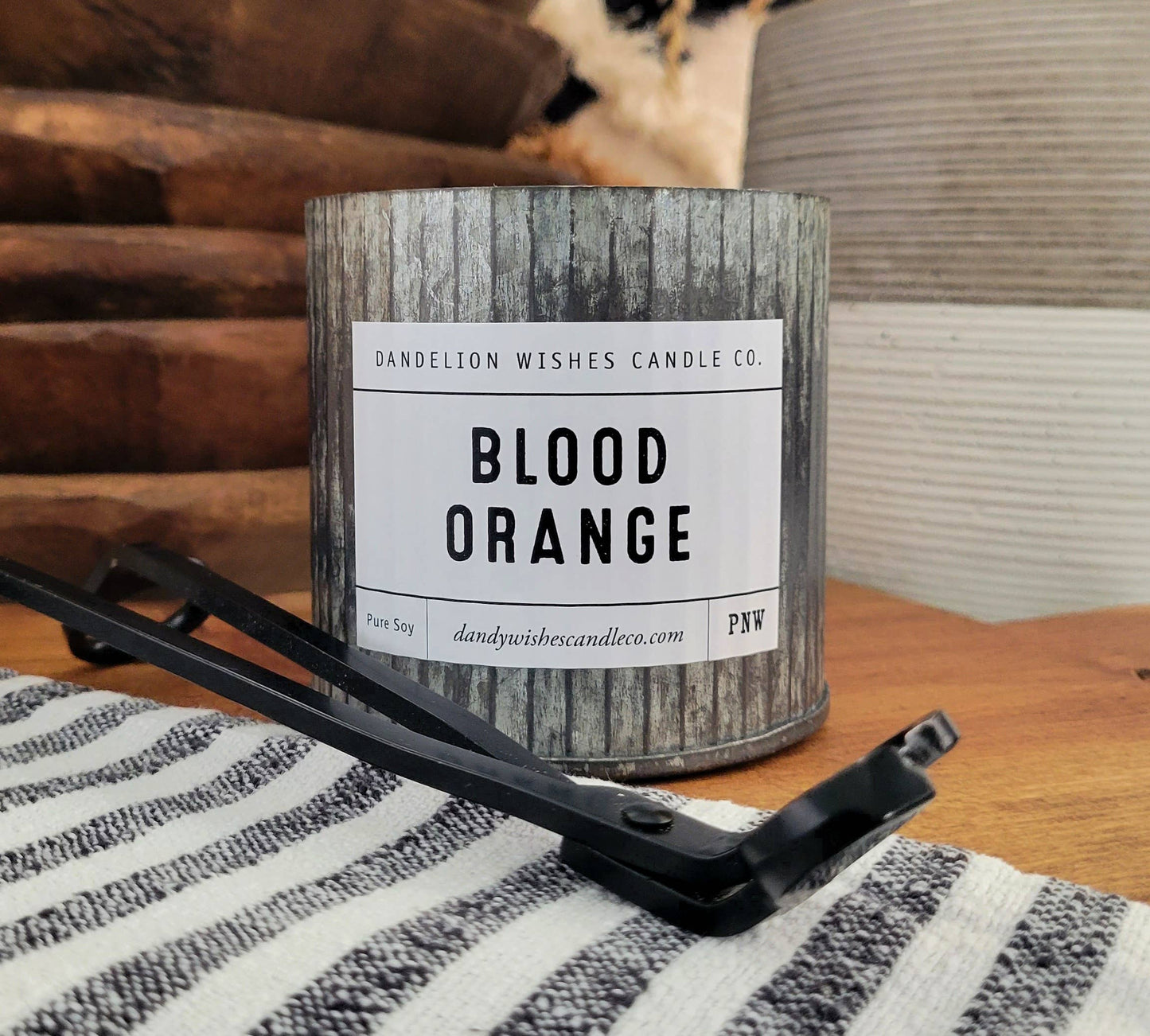 12 oz. Rustic Galvanized Tin Candle: Caramel Tobacco