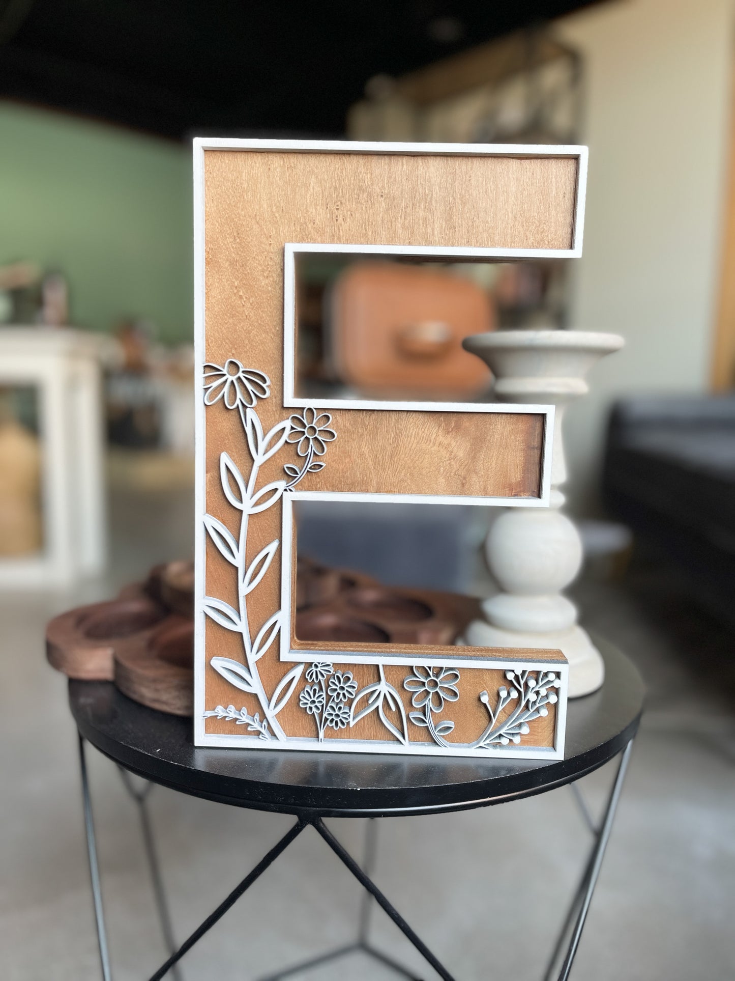 Personalized Floral Letter - 3D