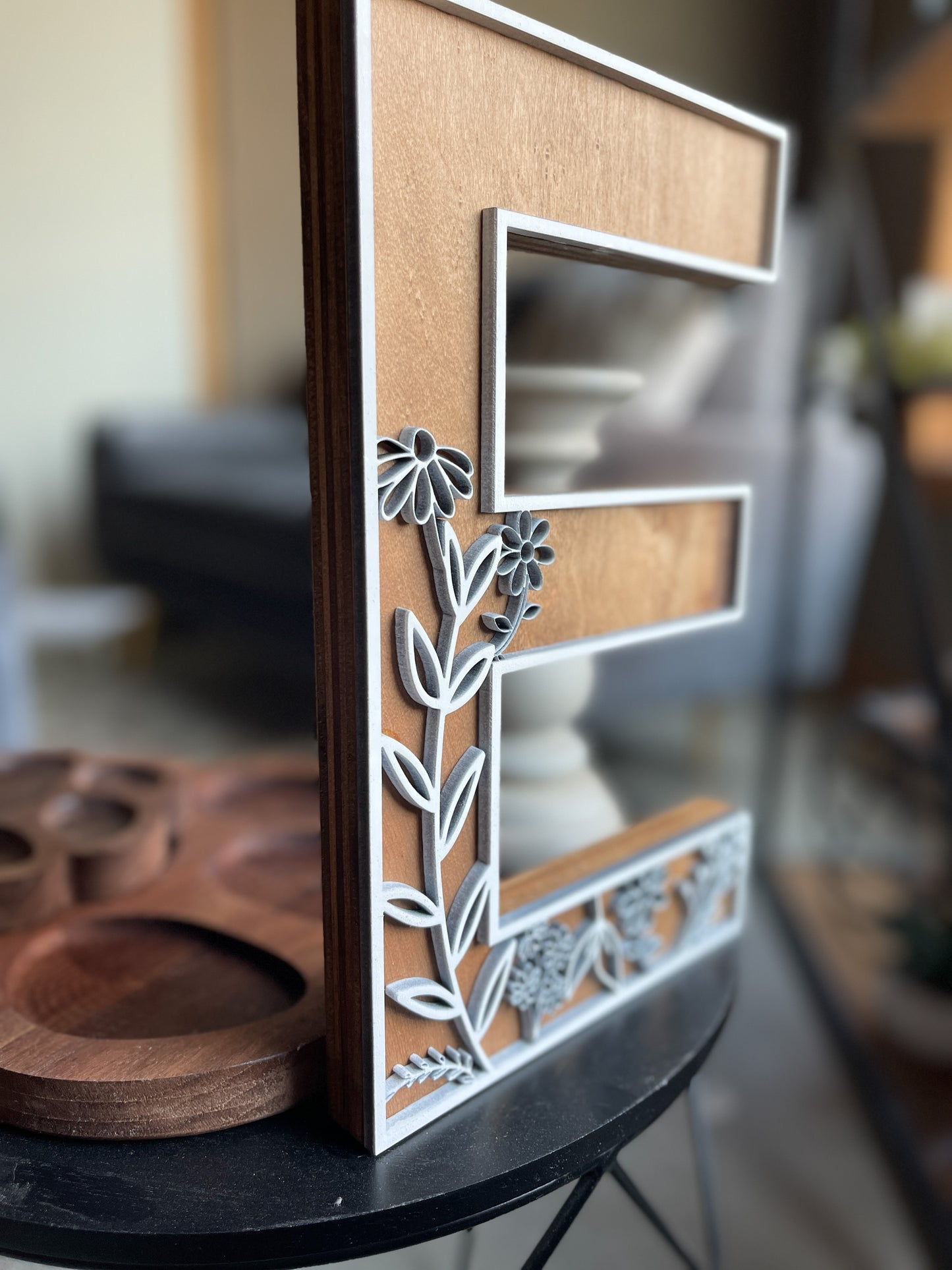 Personalized Floral Letter - 3D