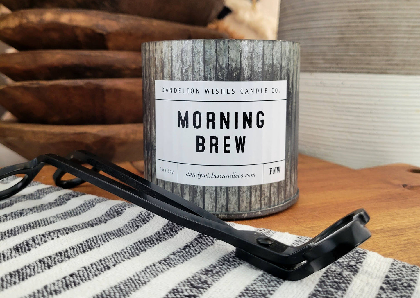 12 oz. Rustic Galvanized Tin Candle: Caramel Tobacco