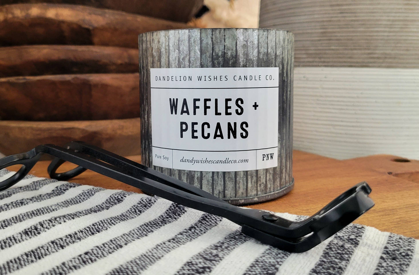 12 oz. Rustic Galvanized Tin Candle: Caramel Tobacco