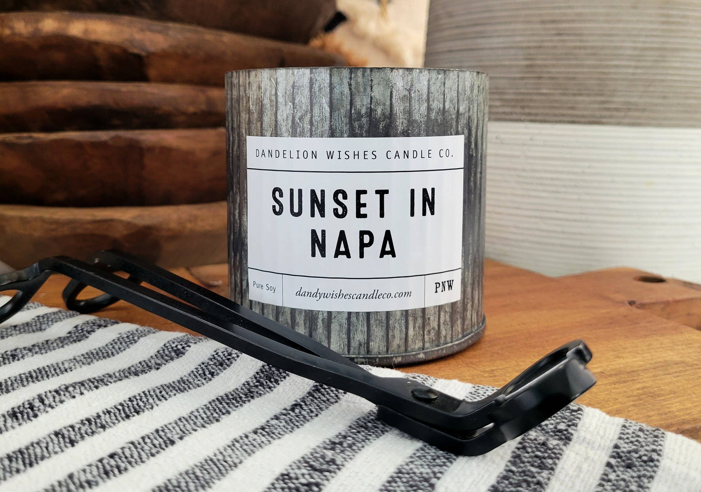 12 oz. Rustic Galvanized Tin Candle: Caramel Tobacco