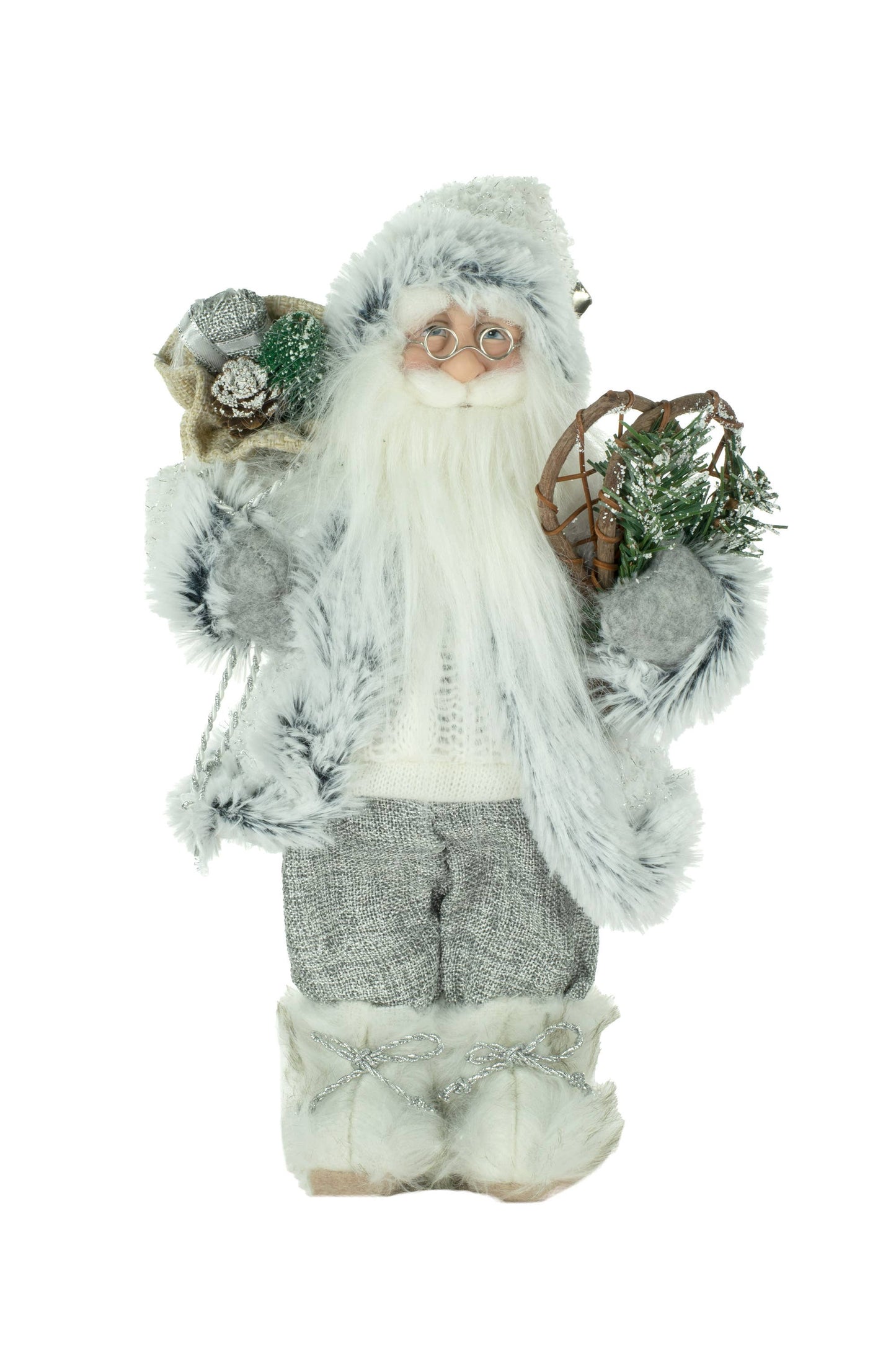 White Standing Festive Santa Claus