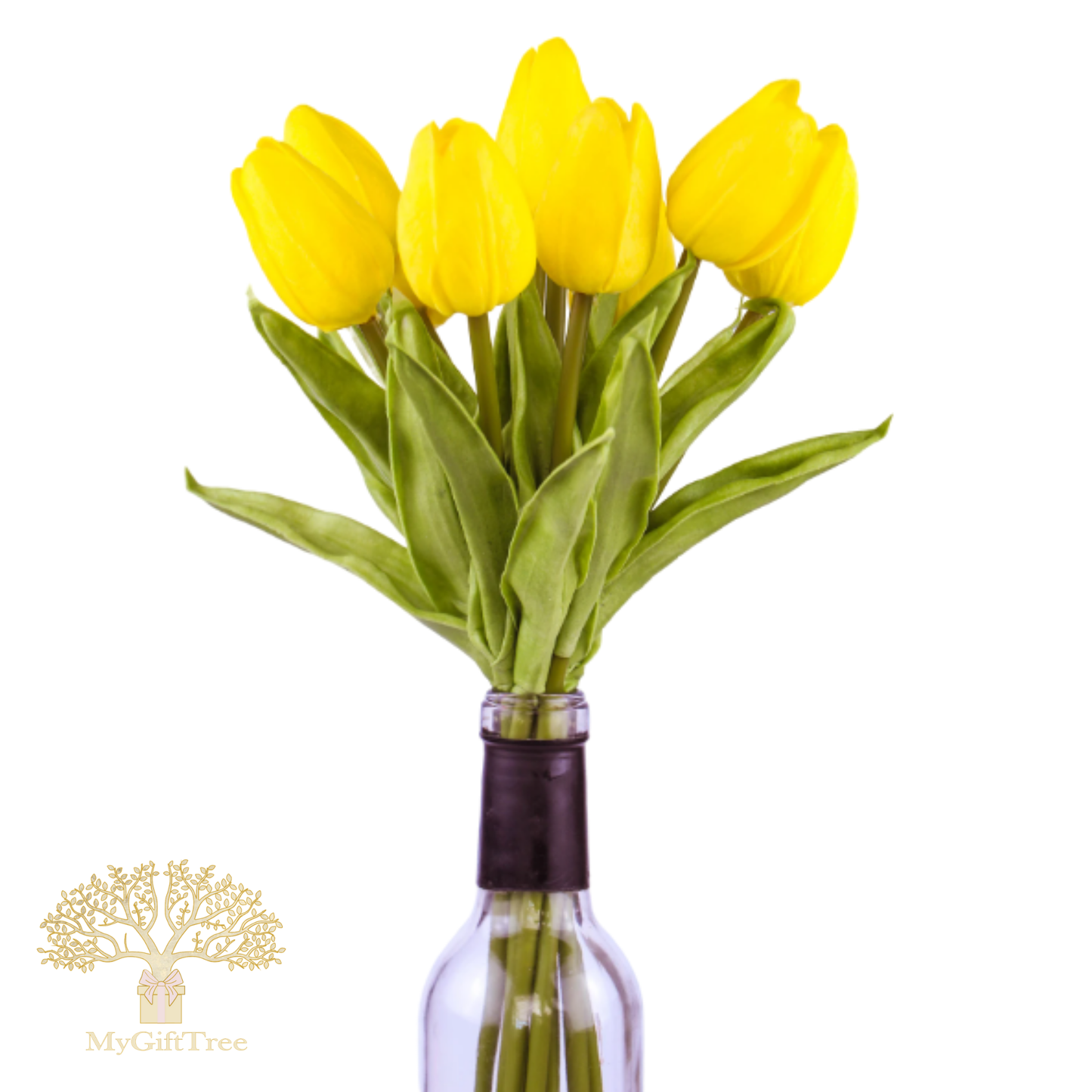 10 Pcs Artificial Tulip Flower - Yellow