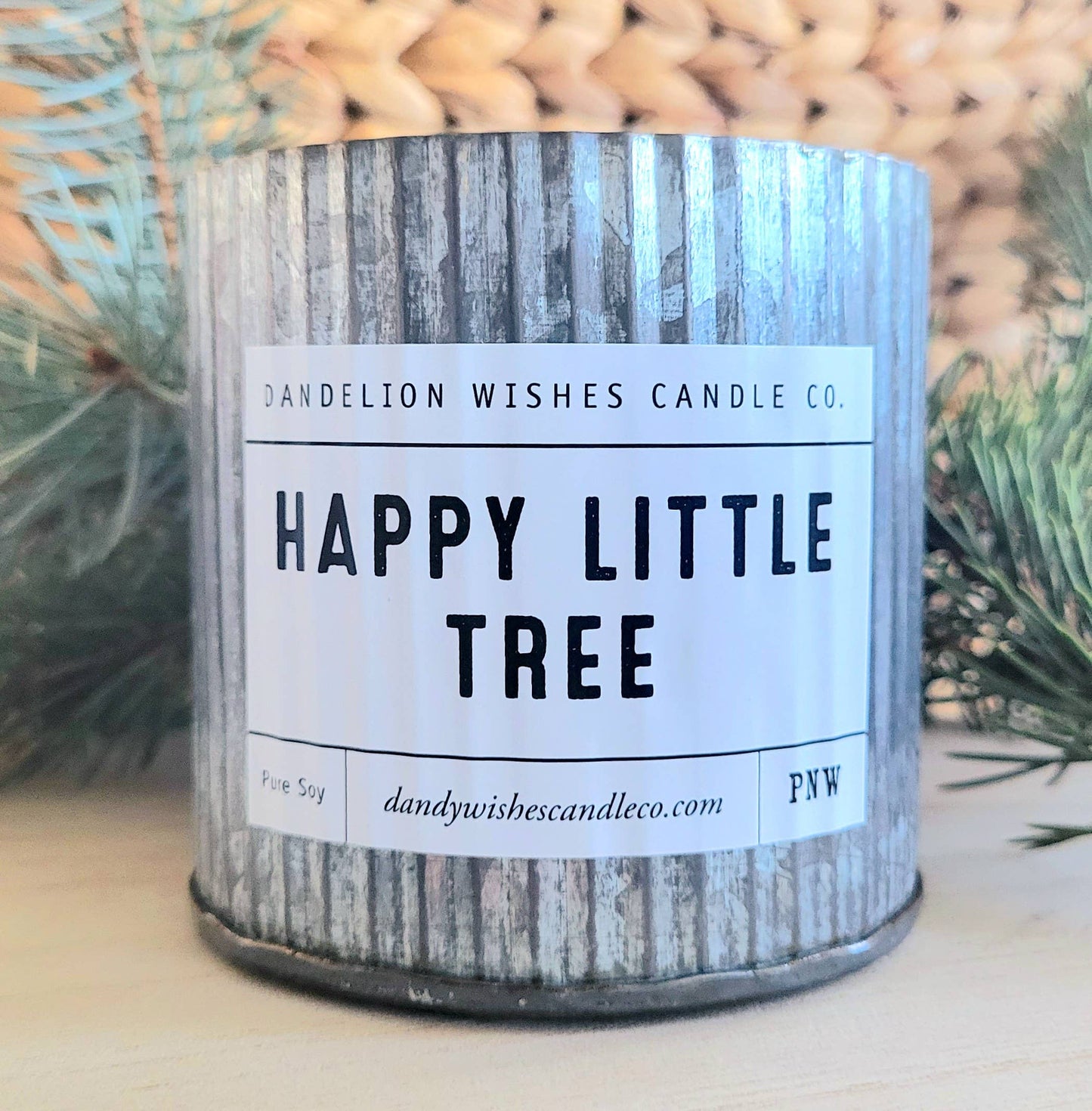 12 oz. Rustic Galvanized Tin: Happy Little Tree