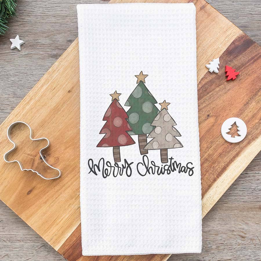 Merry Christmas Tree Kitchen Towel