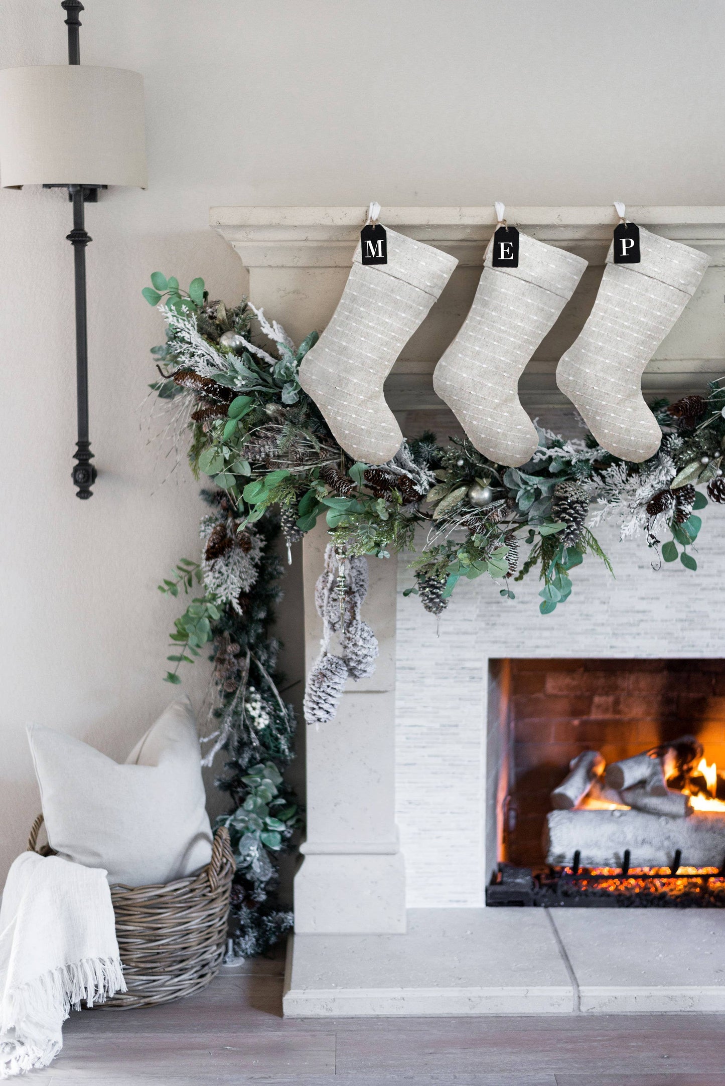 Natural Dot Stocking