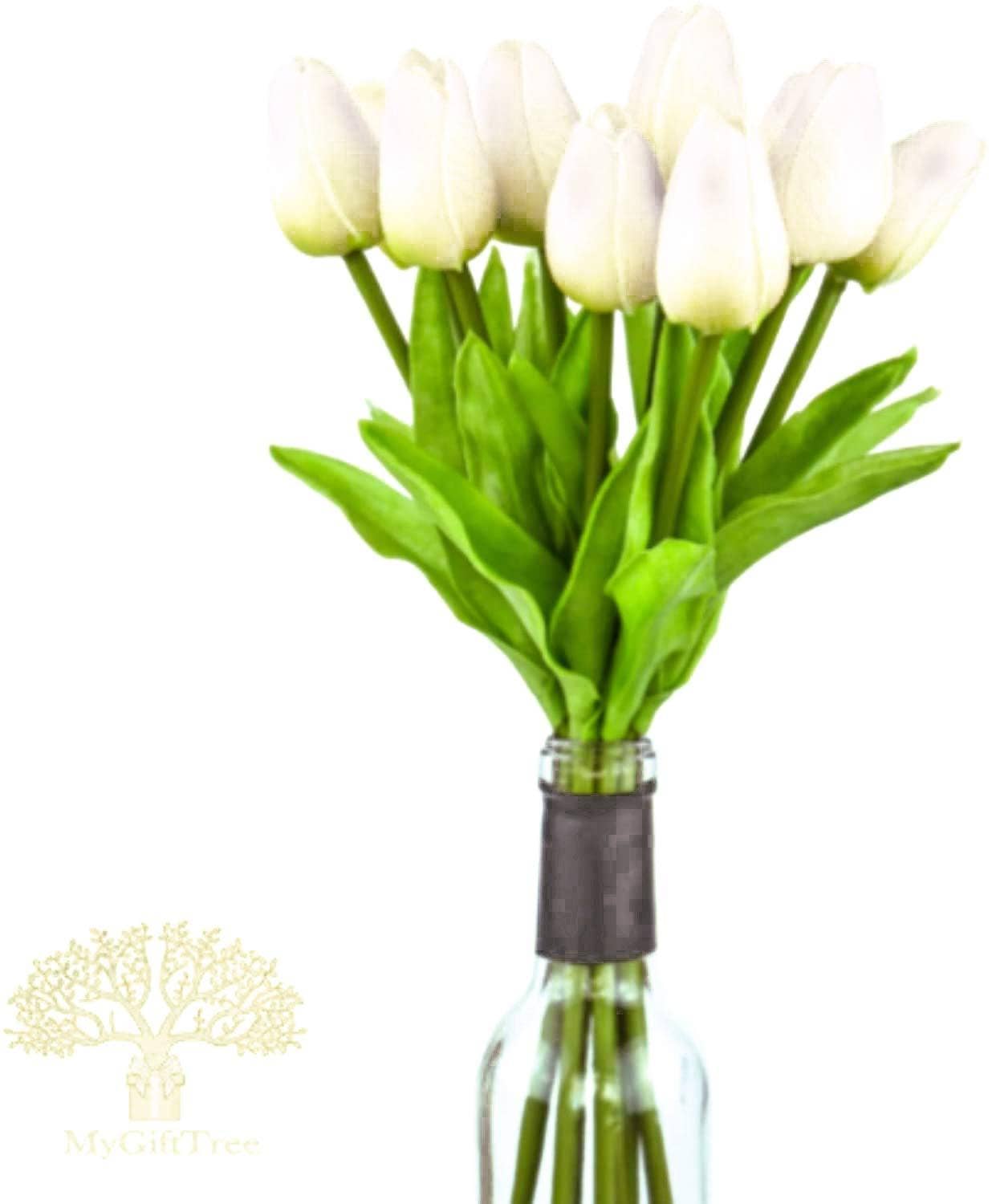10 Pcs Artificial Tulip Flower - White