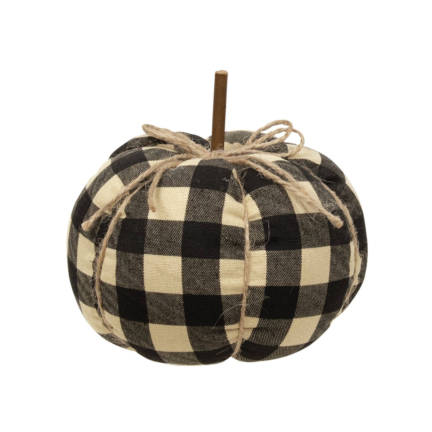 Small Black Buffalo Check Pumpkin