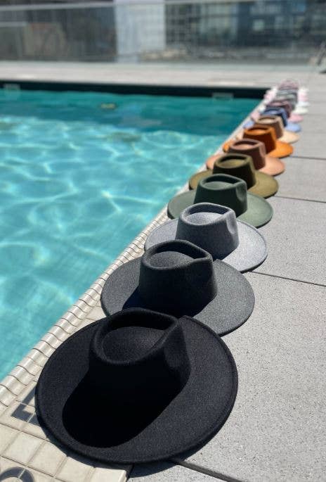 Best Seller! Vegan Felt wide Brim Rancher Hat