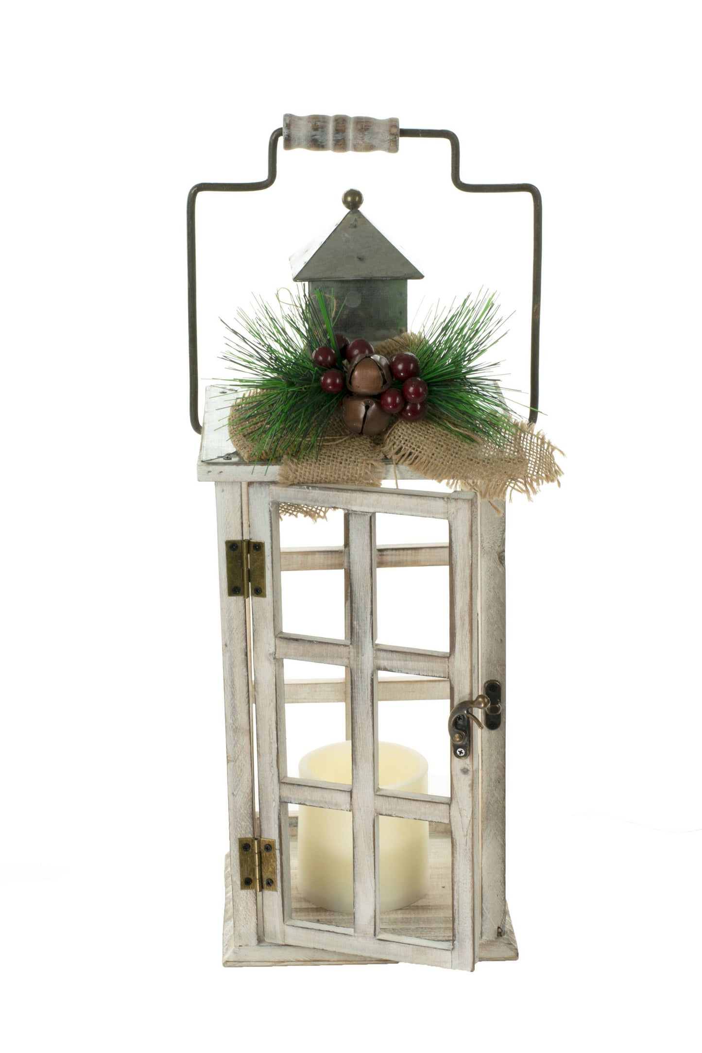 White Candleholder Lantern