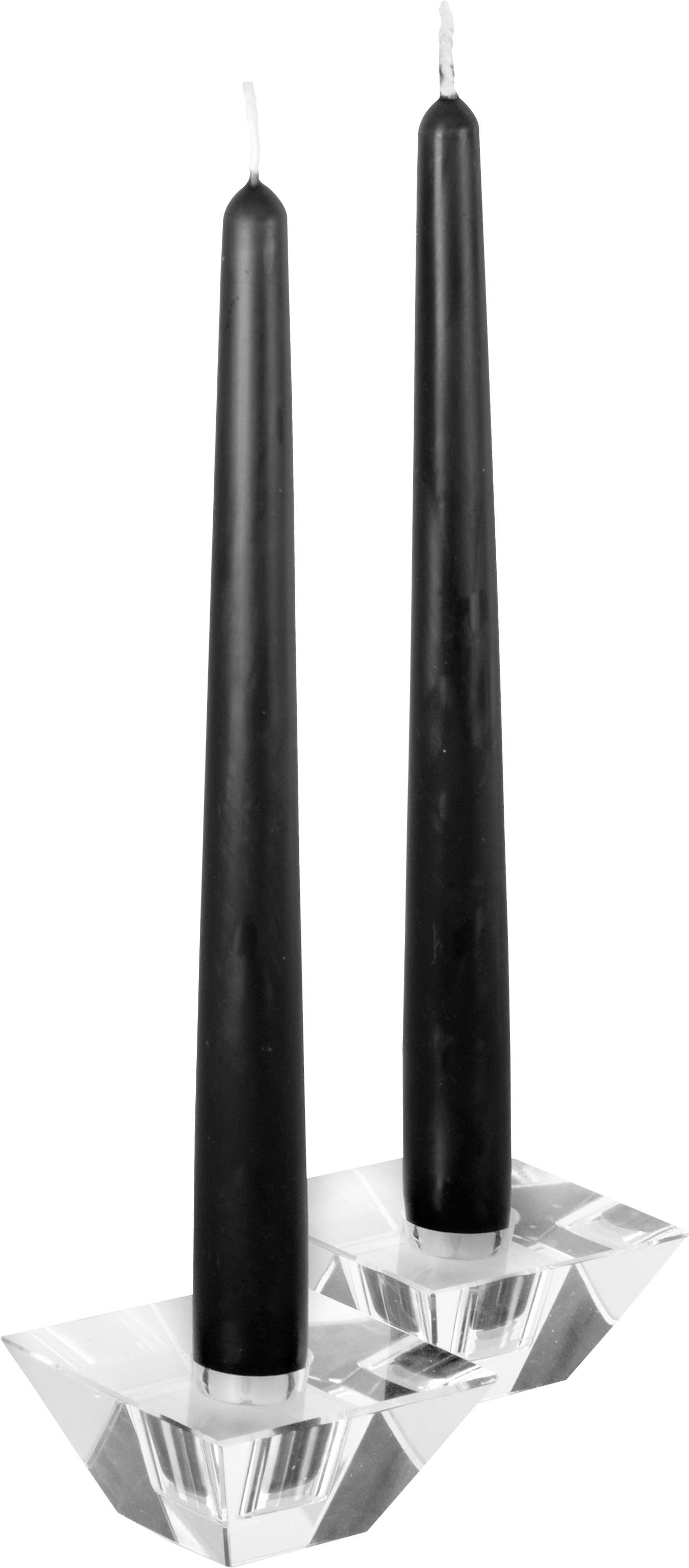 12'' Black Taper Candle- 12 Pack
