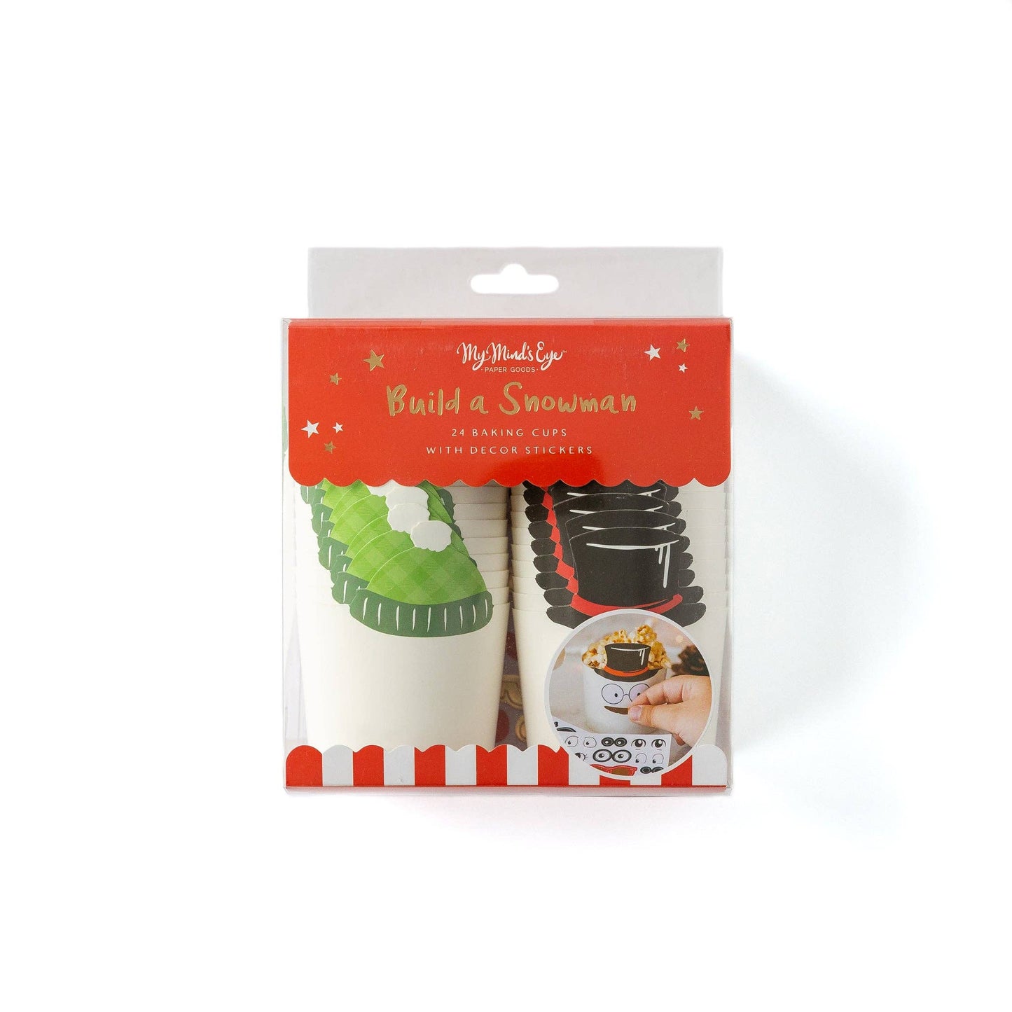 Make Your Own Snowman Food Cups (50 pcs)