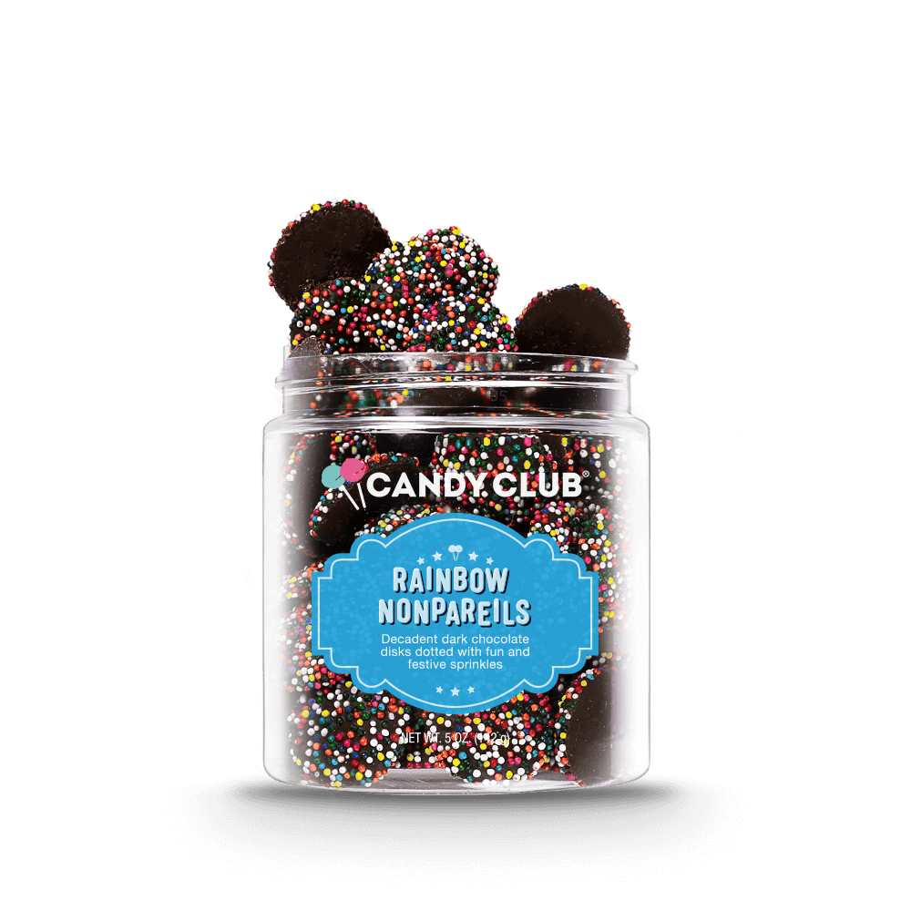 Rainbow Nonpareil Chocolate Candies
