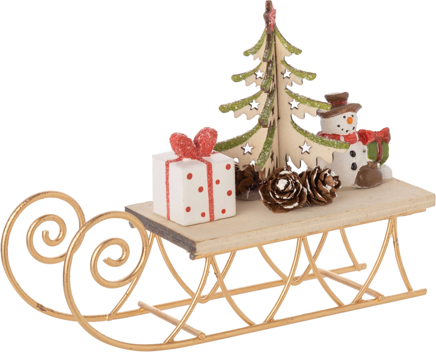 Sleigh with Snowman & Tree