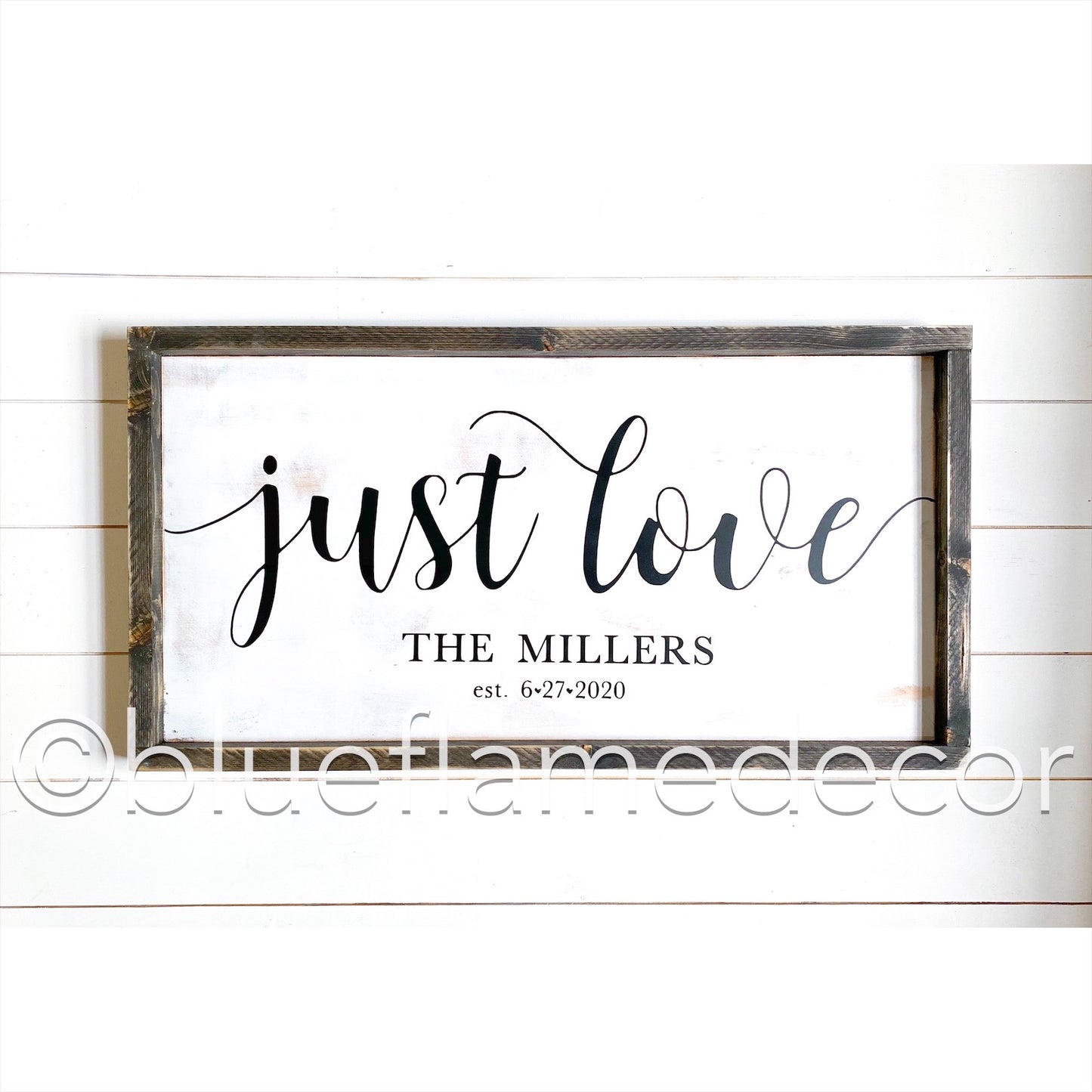 just love customizable wood sign