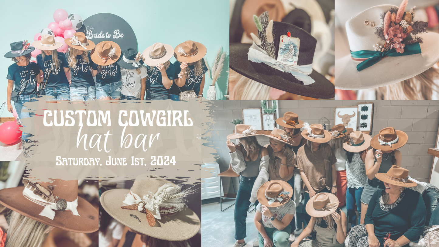 Custom Cowgirl Hat Bar @ blueflamedecor