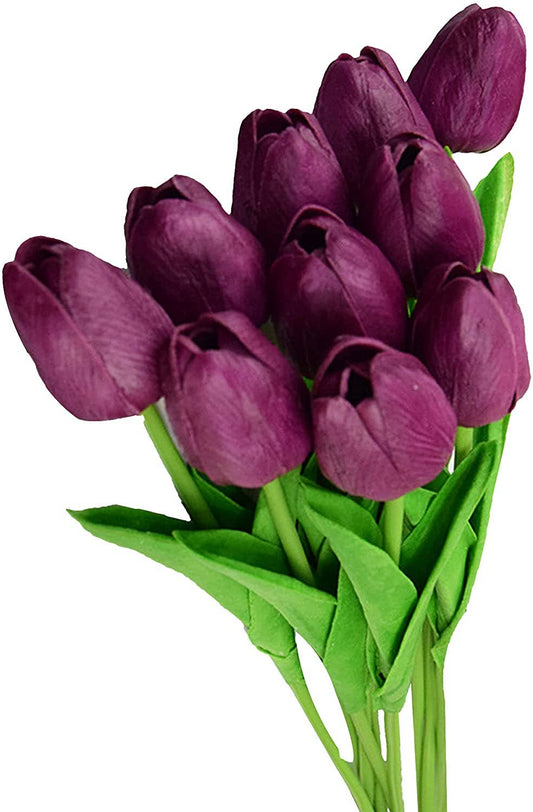 10 Pcs Artificial Tulip Flower - Purple