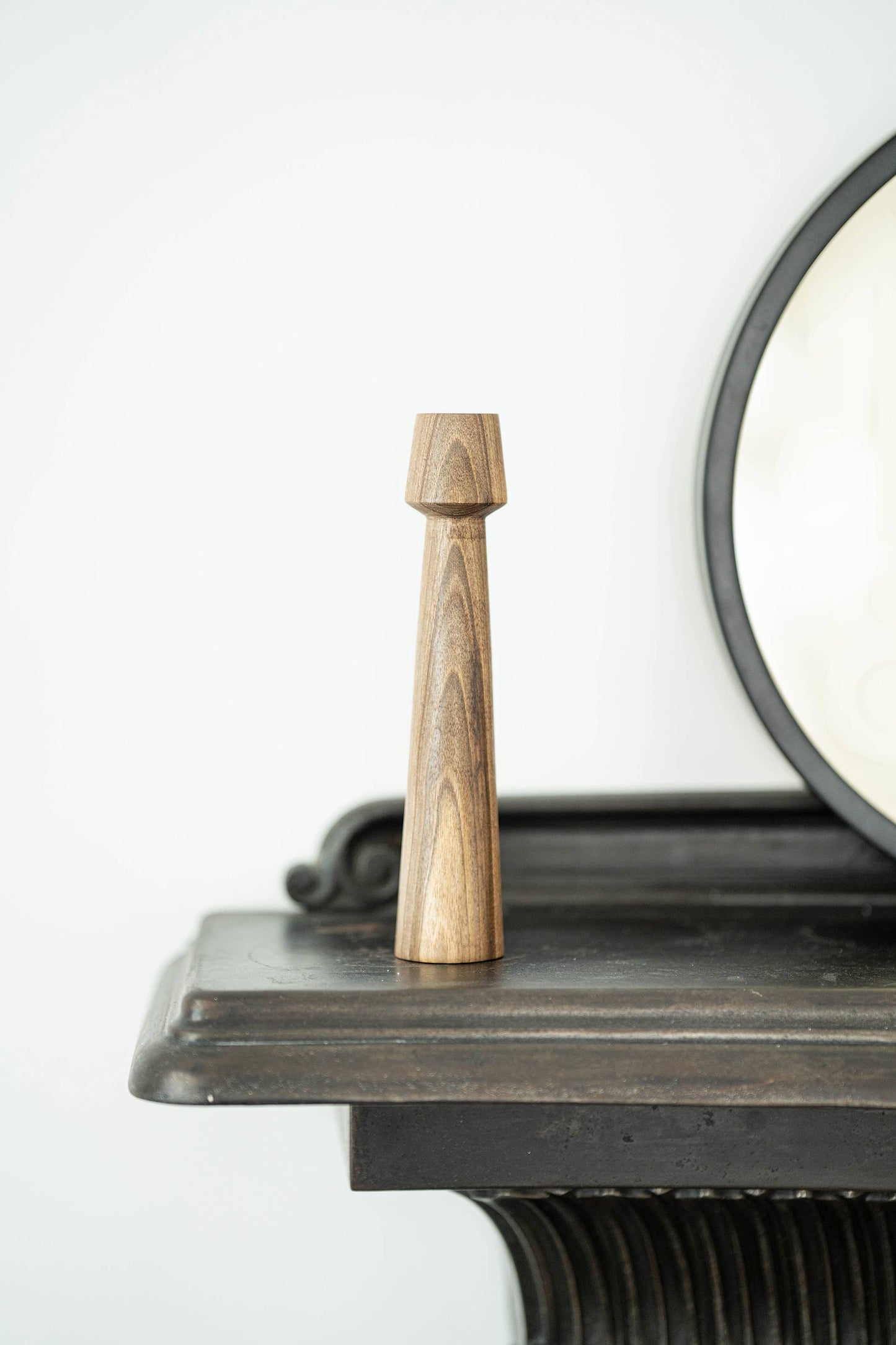 Hand Carved Wooden Candle Holder