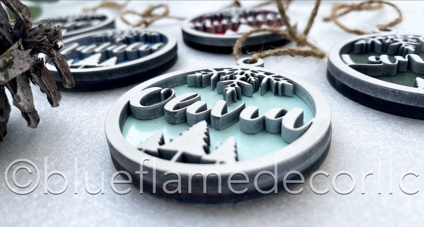 wooden customizable ornaments