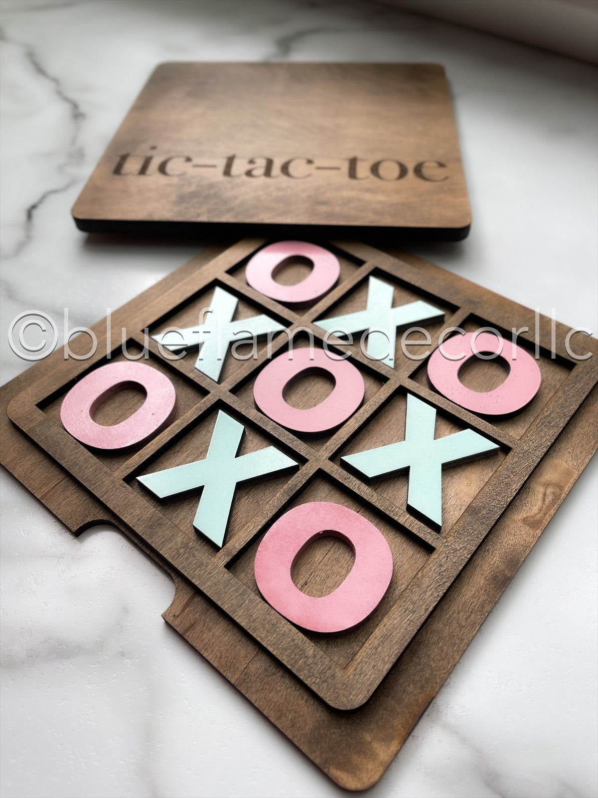 wooden tic-tac-toe game