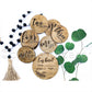 newborn monthly milestone engraved wooden discs